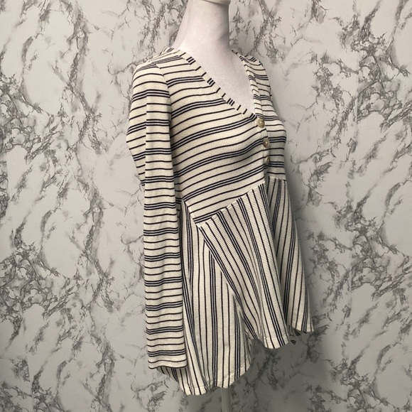 Maeve Anthropologie Eliza Henley Babydoll Women's Tunic Striped Size XS - Picture 6 of 12